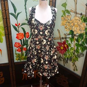 Sourpuss Vintage style print Halloween dress.